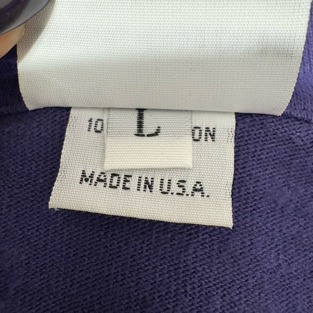 PacifiCotton by Bryn Walker Irene Jacket in Purple Cotton. Made in USA. Buttonup - Picture 8 of 15